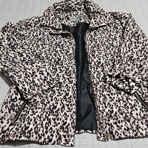 JM Collection Brown and Black Puffer Jacket